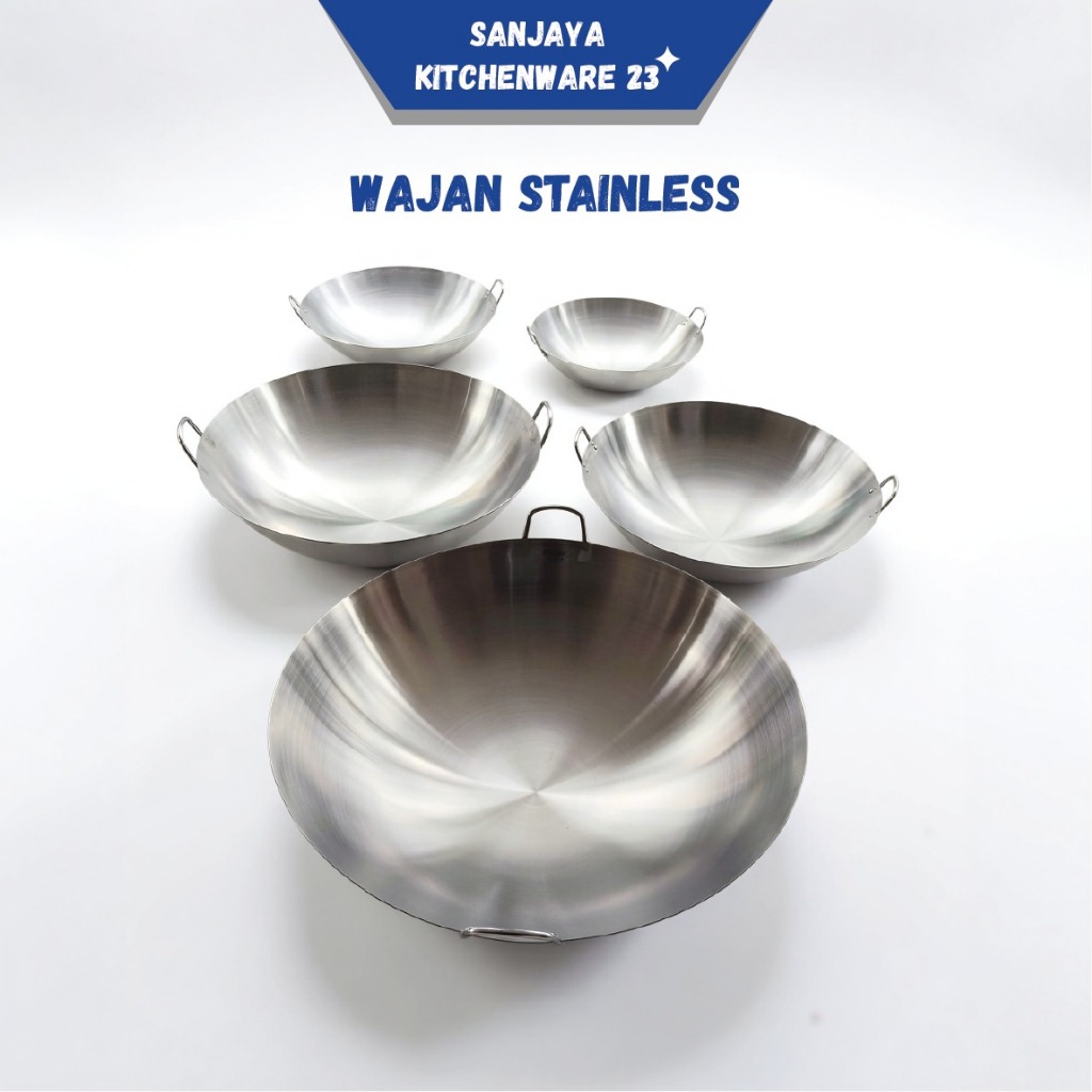 Wajan Stainless Steel Premium Ukuran 60-100Cm Anti lengket | Sanjaya Kitchenware 23