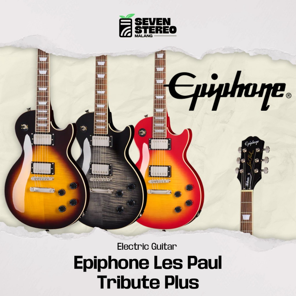 Epiphone Les Paul Tribute Plus Electric Guitar – Gitar Elektrik Humbucker Gibson USA 57 Classic