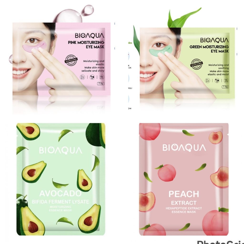 Bioaqua Moisturizing Face + Eye Mask Peach / Avocado