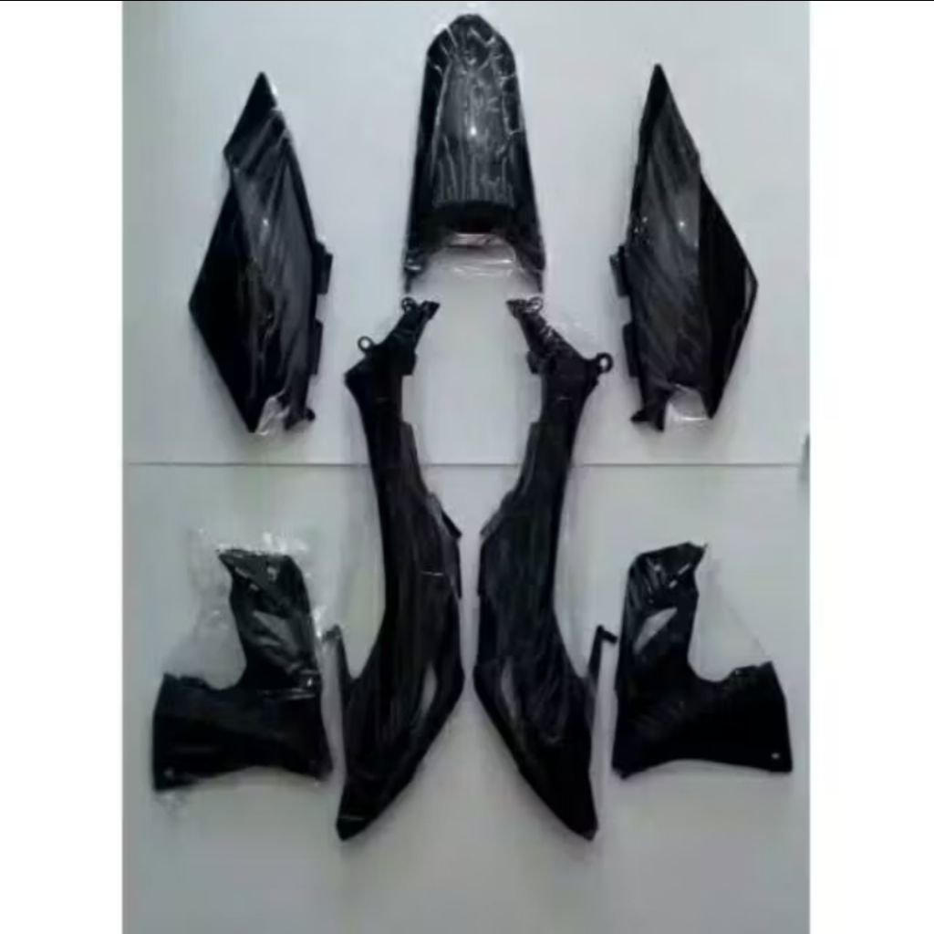 cover body bodi sayap set warna hitam kawasaki klx 150 bf g original