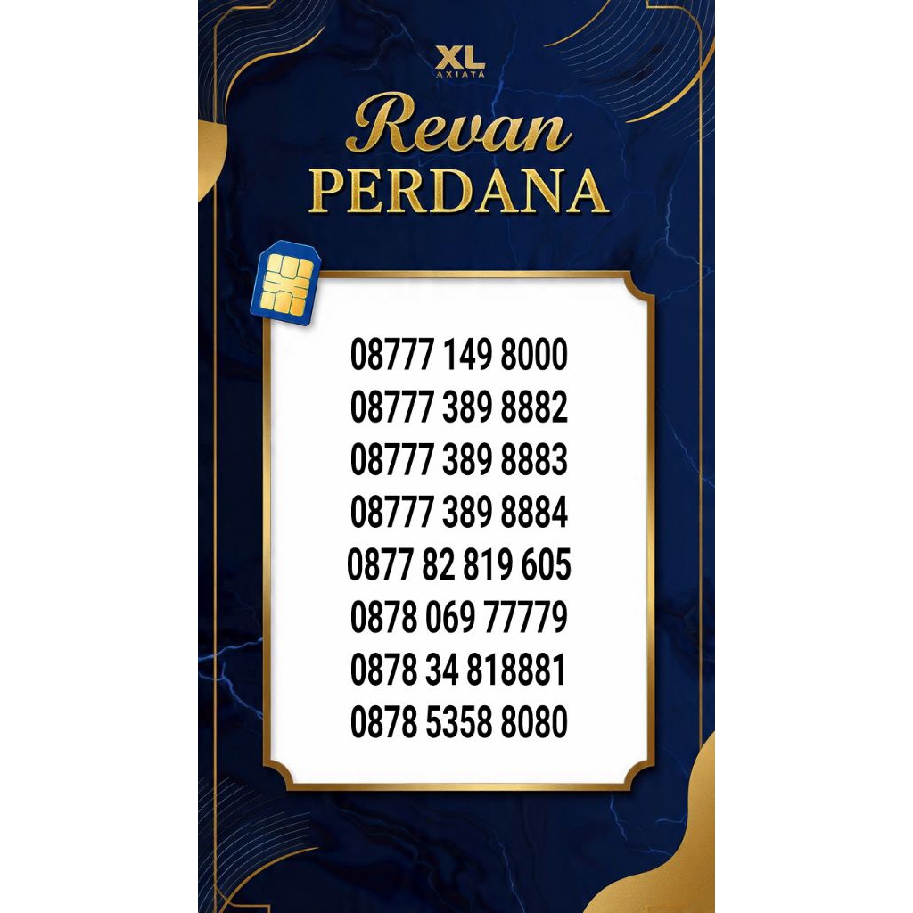 Nomor cantik perdana XL 4g 5g OB777 149 8000 seri triple n526