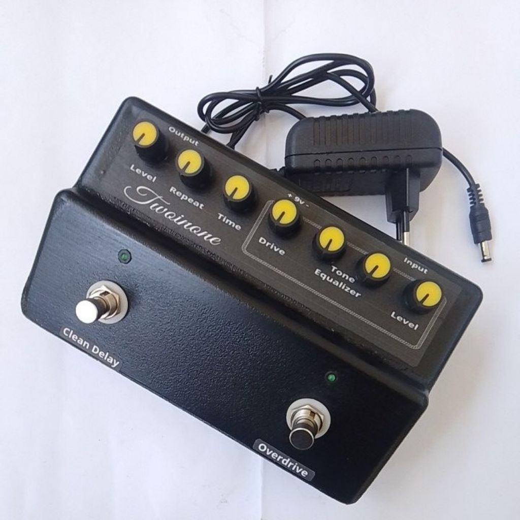 efek gitar overdrive distorsi delay sudah temasuk adaptor 9v