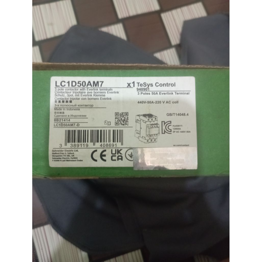Kontaktor Listrik 3 Phase 50 Amper Schneider Lc1D50M7 220V ...