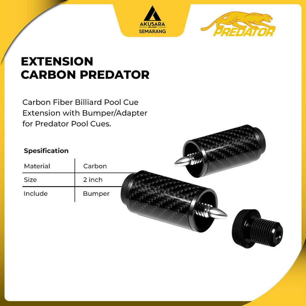 Extension Predator Carbon Series Cue Billiard Stik Pool