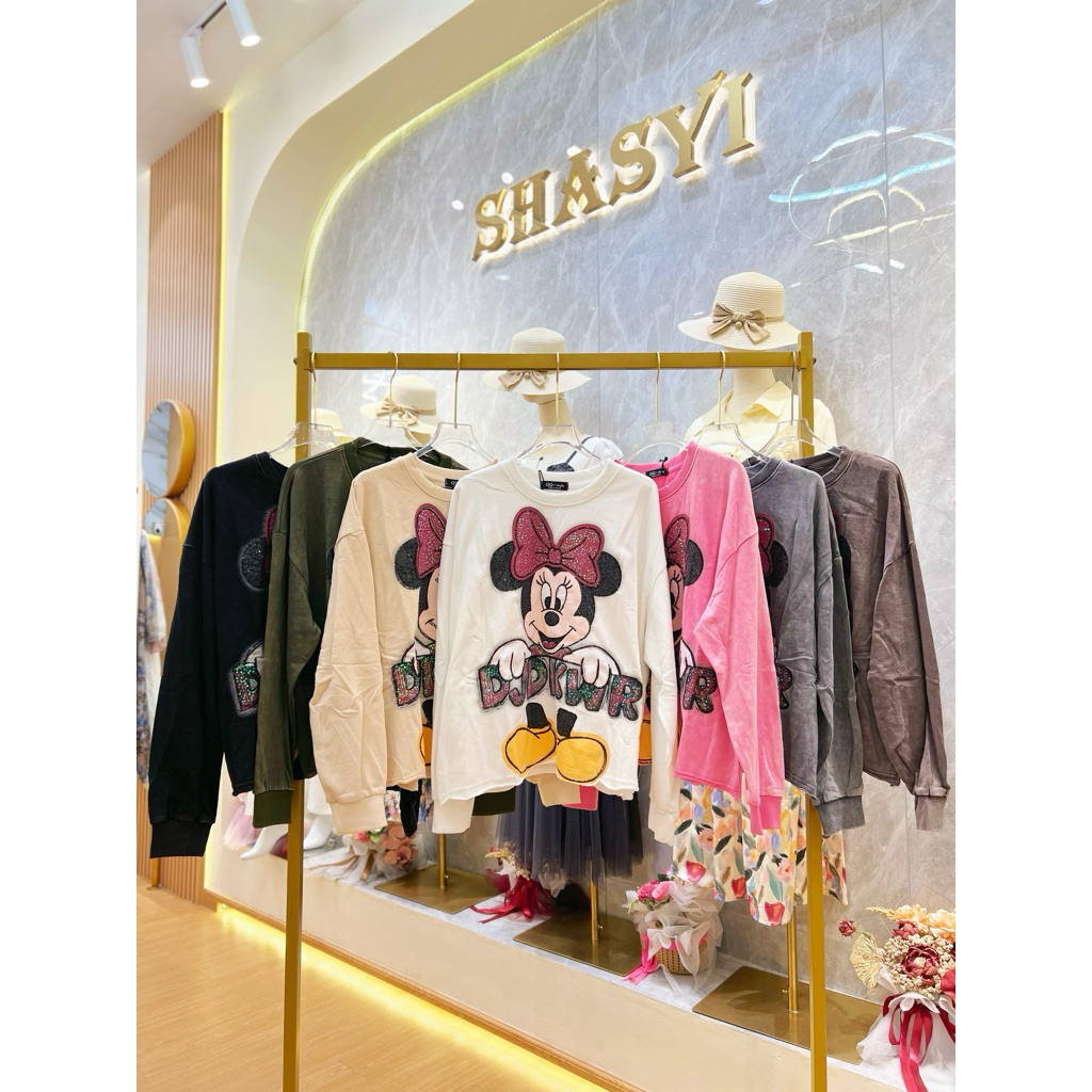 SHASYI sweater mickey mouse PREMIUM, PAKAIAN FASHION WANITA