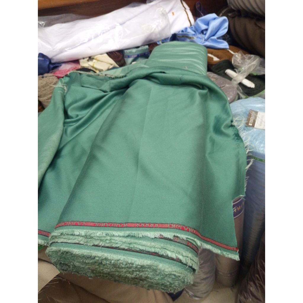 Kain Premium Bahan Bakal Jas Premium hijau toska mint