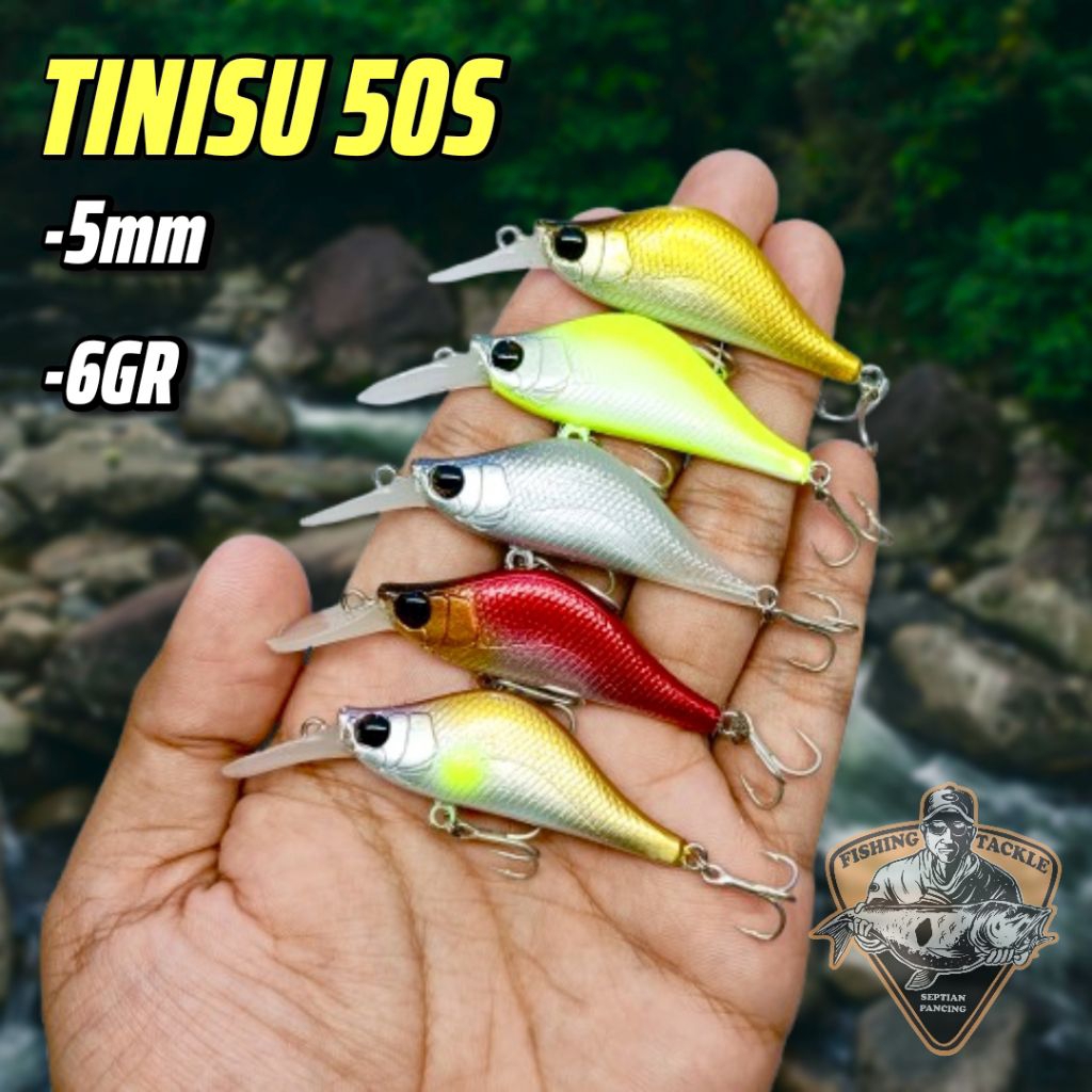 Minnow Deep Tinisu 50S Lure Jelek 5mm 6GR Sinking Umpan Casting
