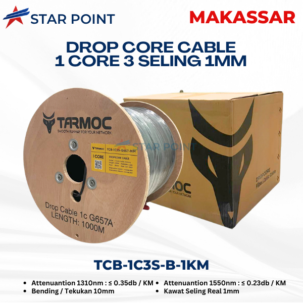 Kabel Dropcore FO 1 CORE 3 SELING 1000m/Cable FO Drop Core SM 1 Core