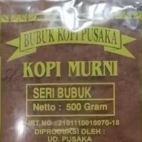 500 Gram bubuk Kopi Halus Murni Pusaka Aceh