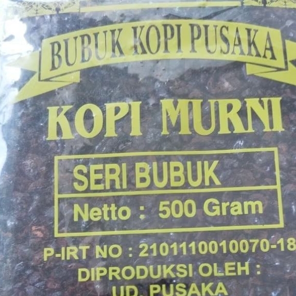 500 Gram Bubuk Kopi Saring Aceh Pusaka Spesial Kualitas No 1