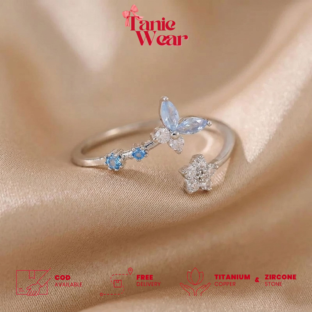 TANIE - Amena Ring | Cincin Wanita - Aksesoris Wanita | Cincin Wanita Titanium Tembaga | Cincin Wani