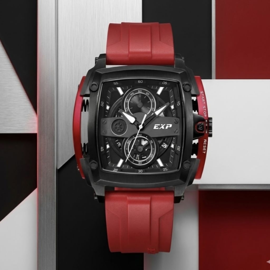 EXPEDITION 3008 HITAM KARET MERAH COWOK original