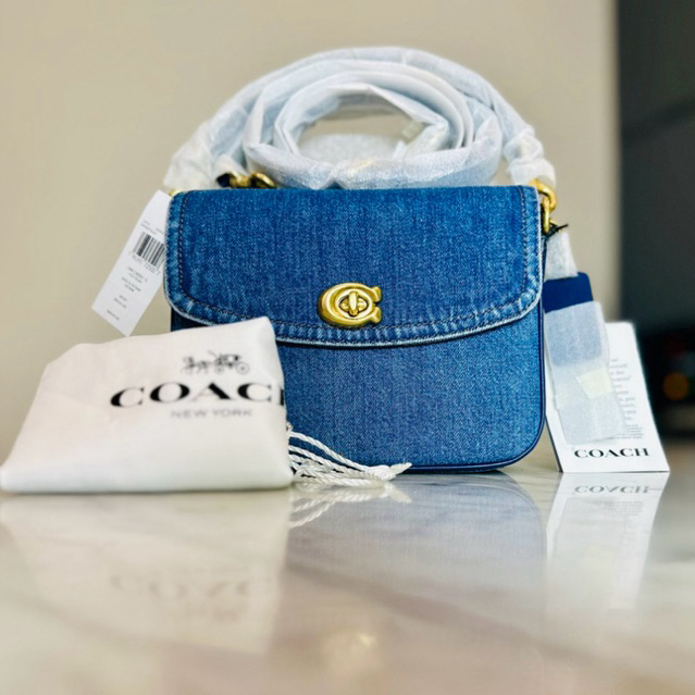 Coach Cassie 19 Denim New