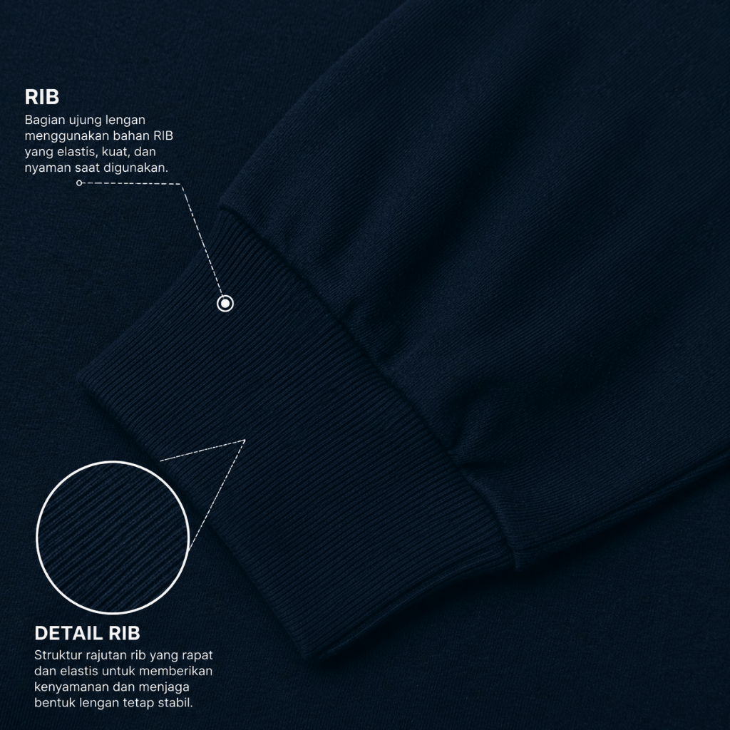 Troy Company Kaos Pria Lengan Panjang Biru Navy - Great Minds Longsleeve Tshirt Navy LSD 3161