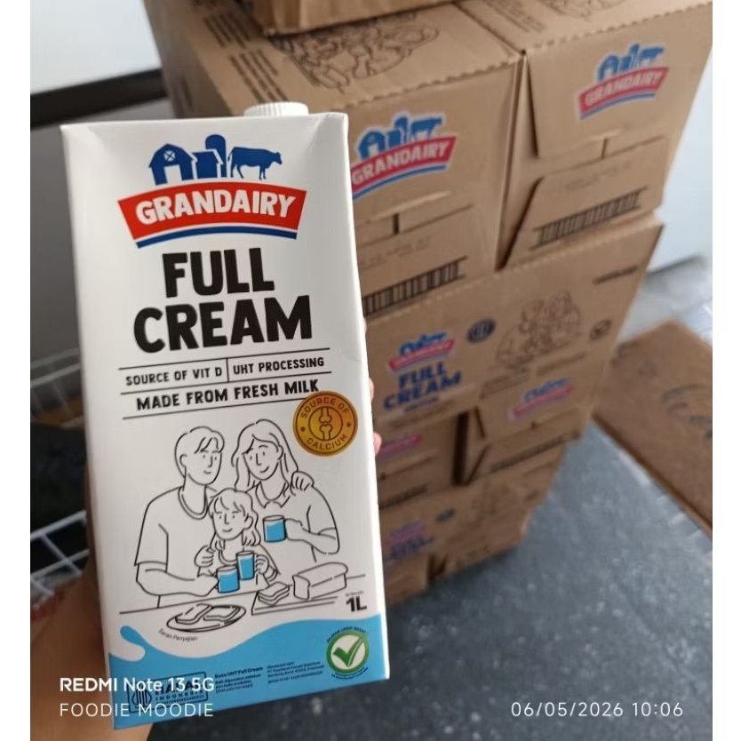 GRANDAIRY FULL CREAM 1LITER/ SUSU UHT FULL CREAM 1LITER
