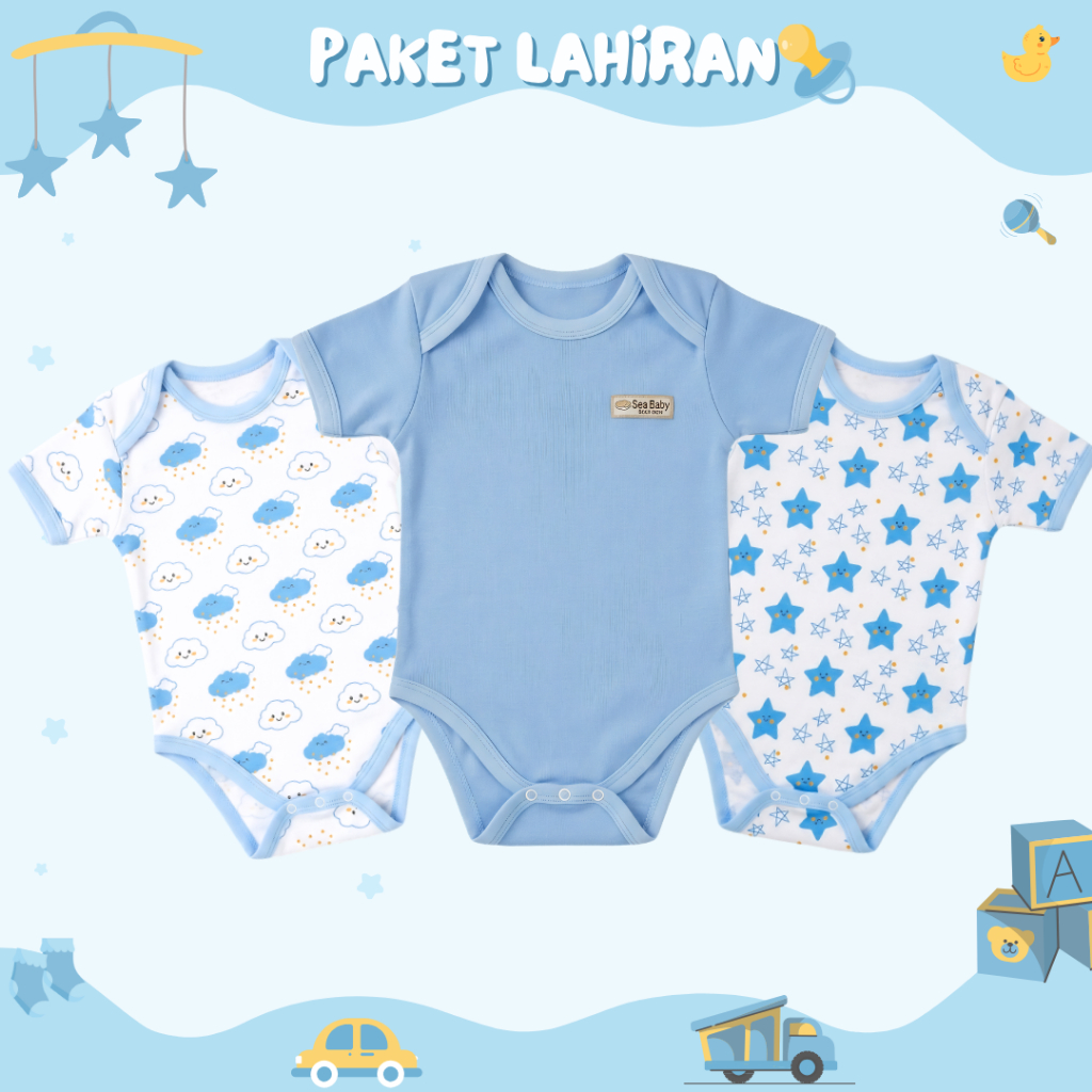 Little Luna - Baju Jumper 3 PCS Bayi Baru Lahir Spesial Gift - Luna Baby