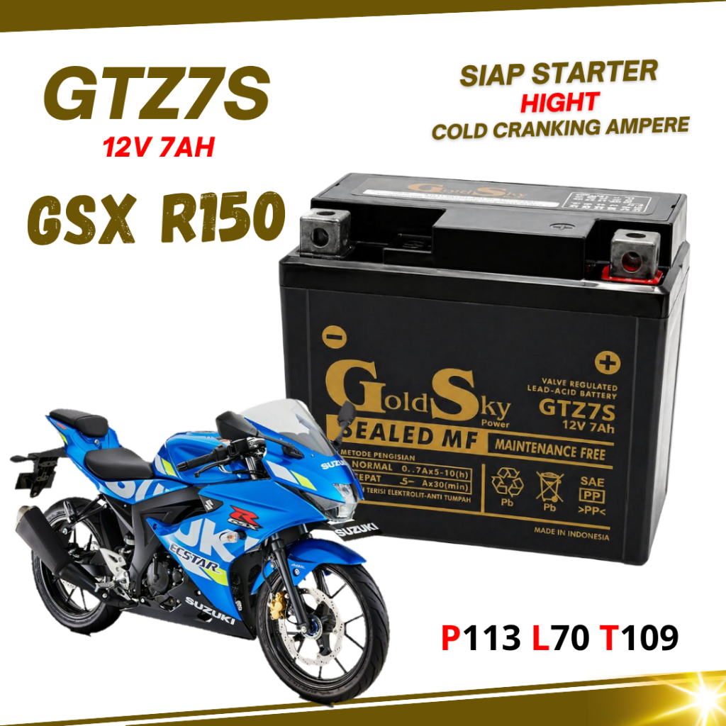AKI KERING MOTOR SUZUKI GSX R150 GSX S150 GTZ7S GTZ6V YTZ6V GS GOLD SKY MF