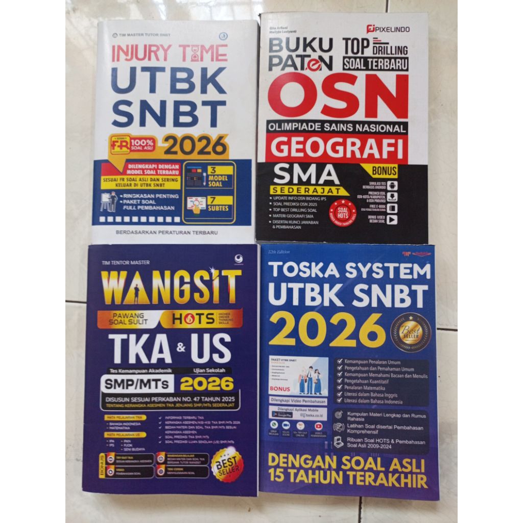 INJURY TIME 2026,WANGSIT TKA US SMP/MTS 2026,TOSKA SYSTEM 2026,OSN GEOGRAFI SMA SEDERAJAT