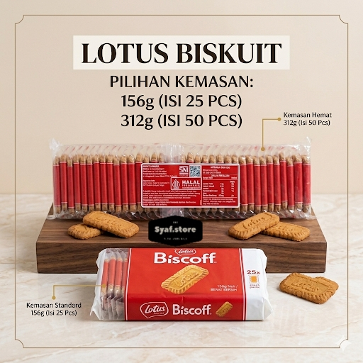 LOTUS BISCOFF BISKUIT 156 GR DAN 312 GR / HALAL ORGINAL