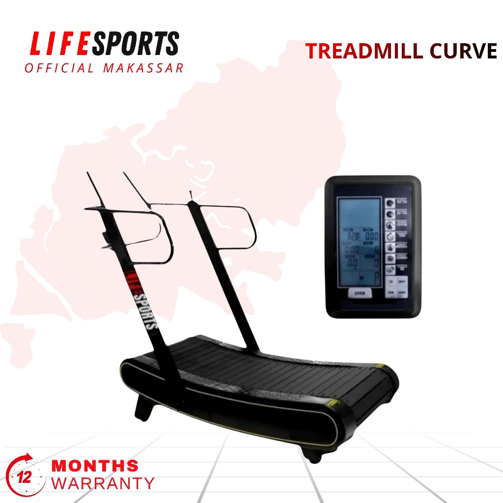 LIFESPORTS - CArdio New Alat Olahraga Fitness Sport Gym Smart Walking Pad Treadmill Curve Manual