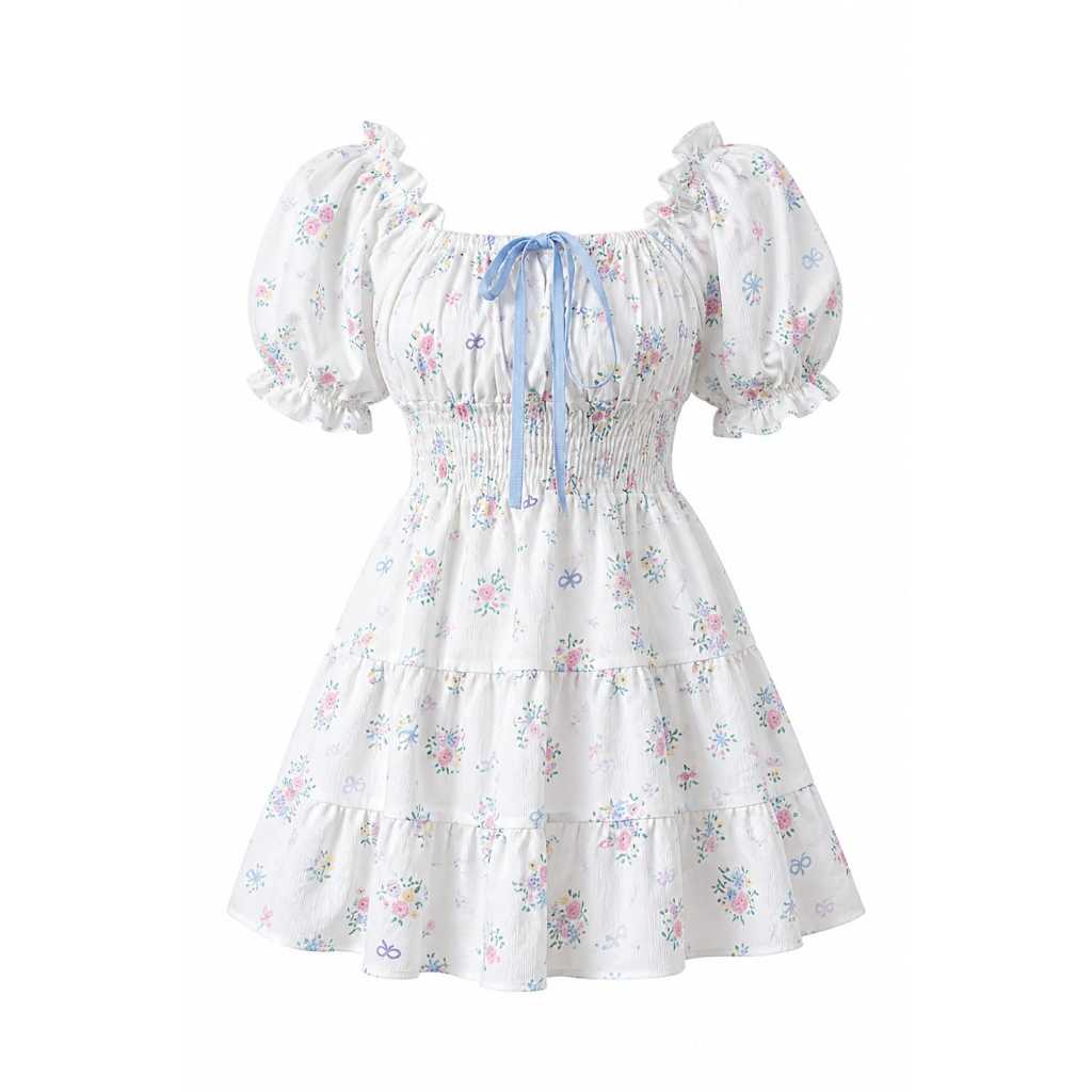Dress savira pink wanita || Baju wanita dress bunga