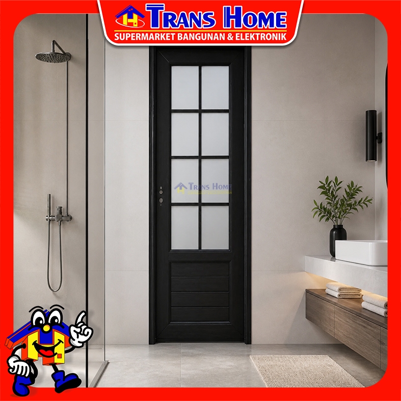 Pintu UPVC ICEPOL IC 009 FD BLACK HITAM (ICEPOL )