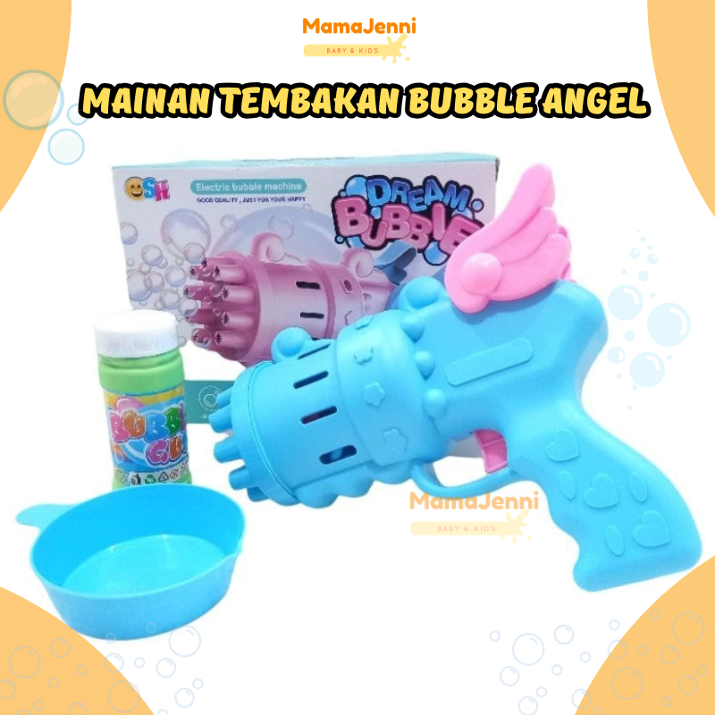 MJ Mainan Dream Bubble Angel Gun Tembak Tembakan Pistol Gelembung Air Balon Sabun Anak