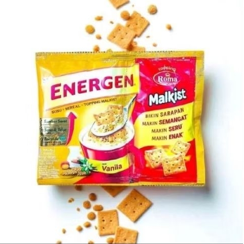 Energen vanilla toping biskuit roma malkist