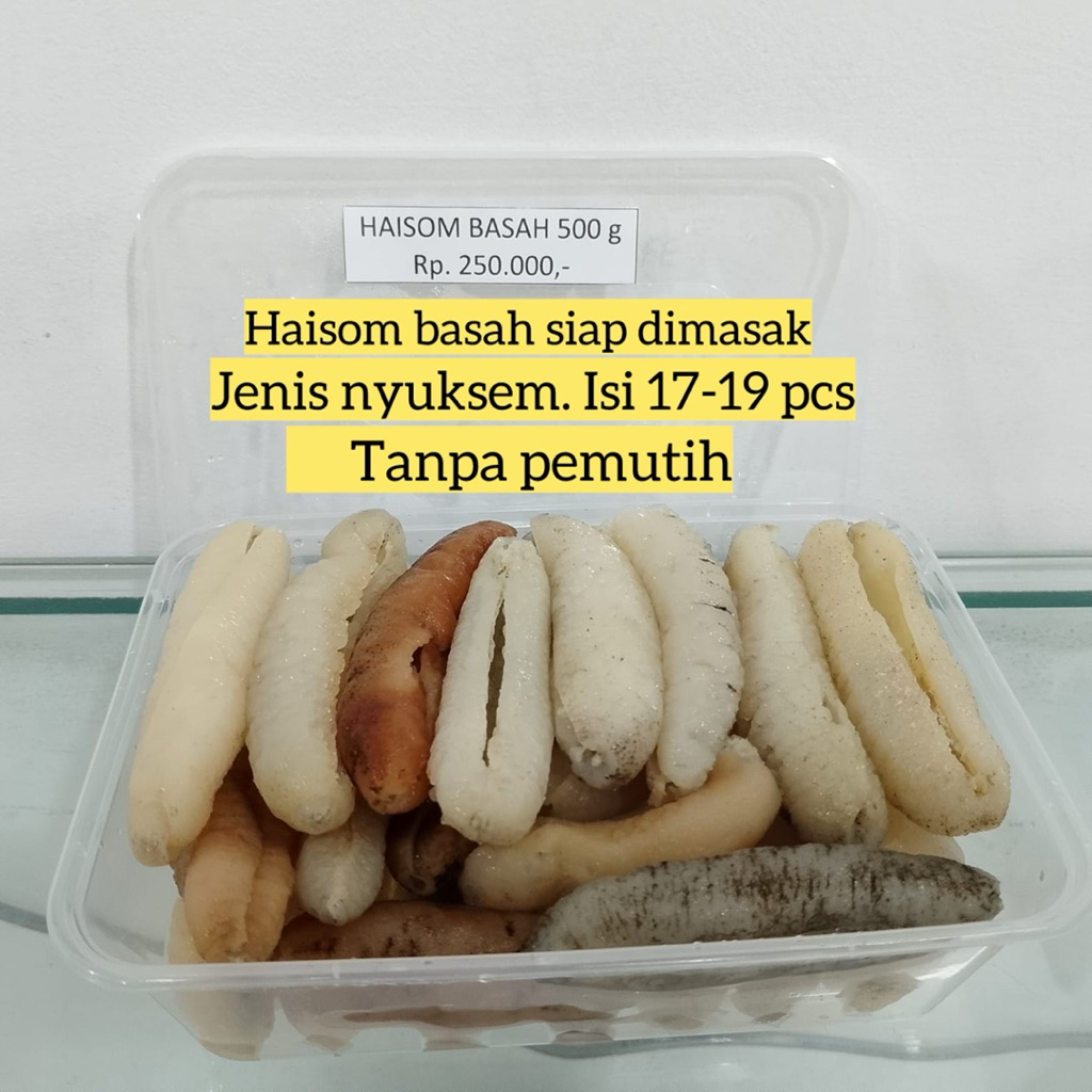 Haisom / Nyuksem / Teripang Pasir Siap Masak Asli Bangka