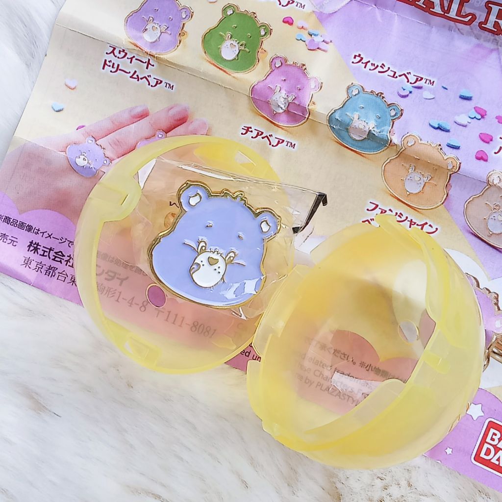 GACHAPON official bandai care bear metal ring mainan kapsul japanese trinkets