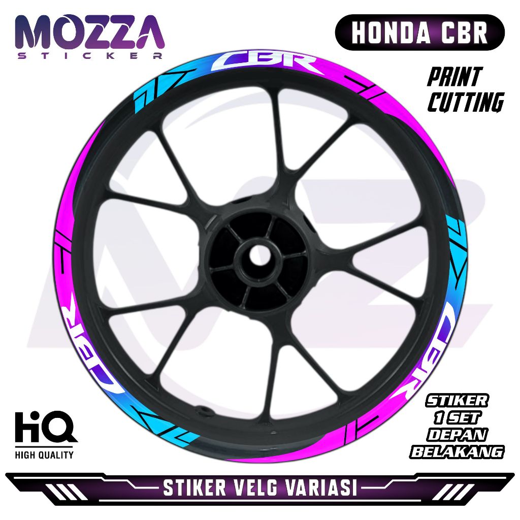 Stiker Velg CBR / Lis Velk Motor / Cutting Stiker Velg / Sticker Velk Honda CBR Variasi Keren Desain