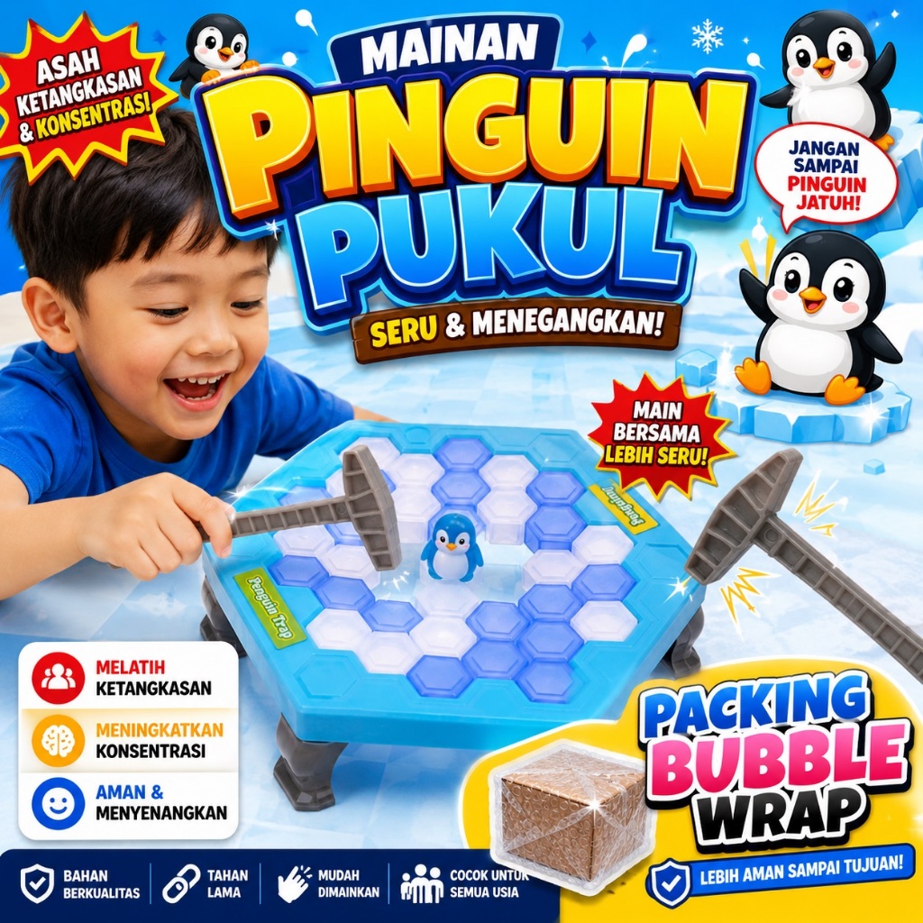 Penguin Trap Mainan Anak Mainan Save Penguin Ice Breaking Penguin Mainan Viral