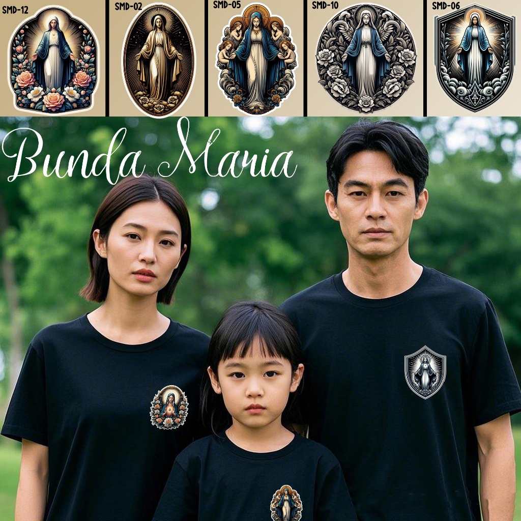 SAYES - BAJU ROHANI BUNDA MARIA BAJU KATOLIK KAOS BUNDA MARIA LENCANA