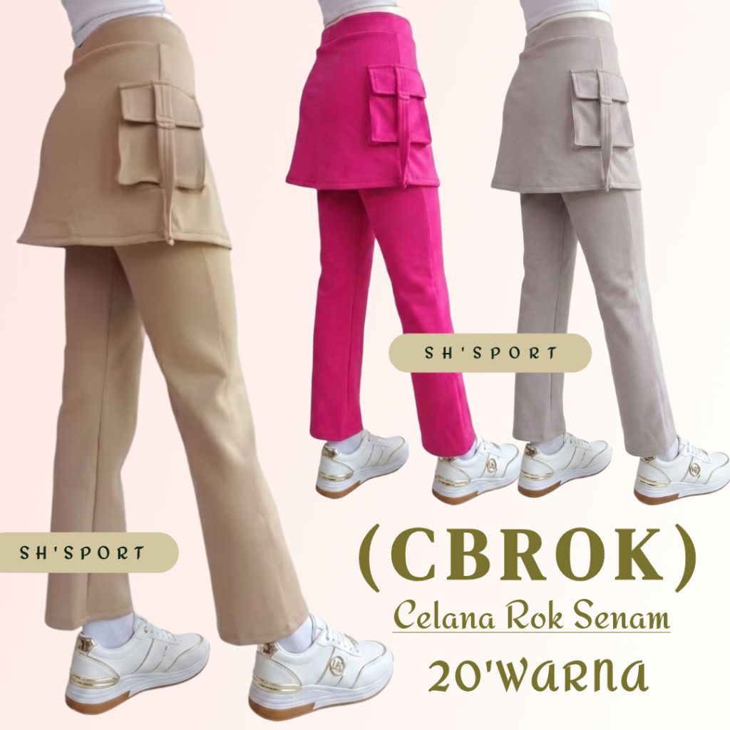 MURAH..CELANA ROK KANTONG>celana olahraga wanita || celana senam wanita || celana senam wanita jumbo