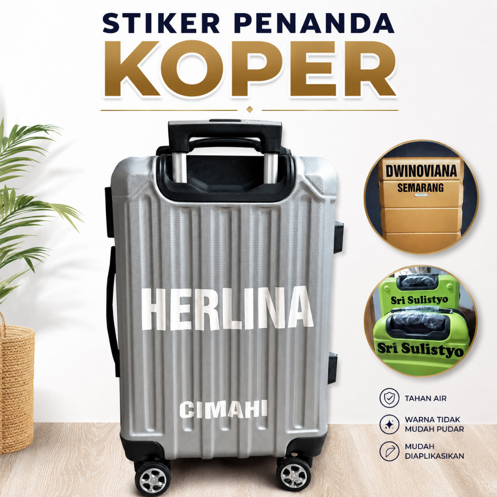 BekalSafar-Stiker koper Nama Untuk Koper agar tidak tertukar / stiker koper / koper untuk haji dan u