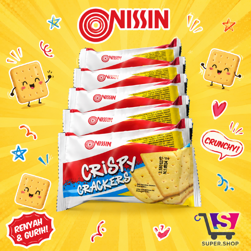 Nissin Crispy Crackers Krekers Keju Renceng (isi 10 pcs)