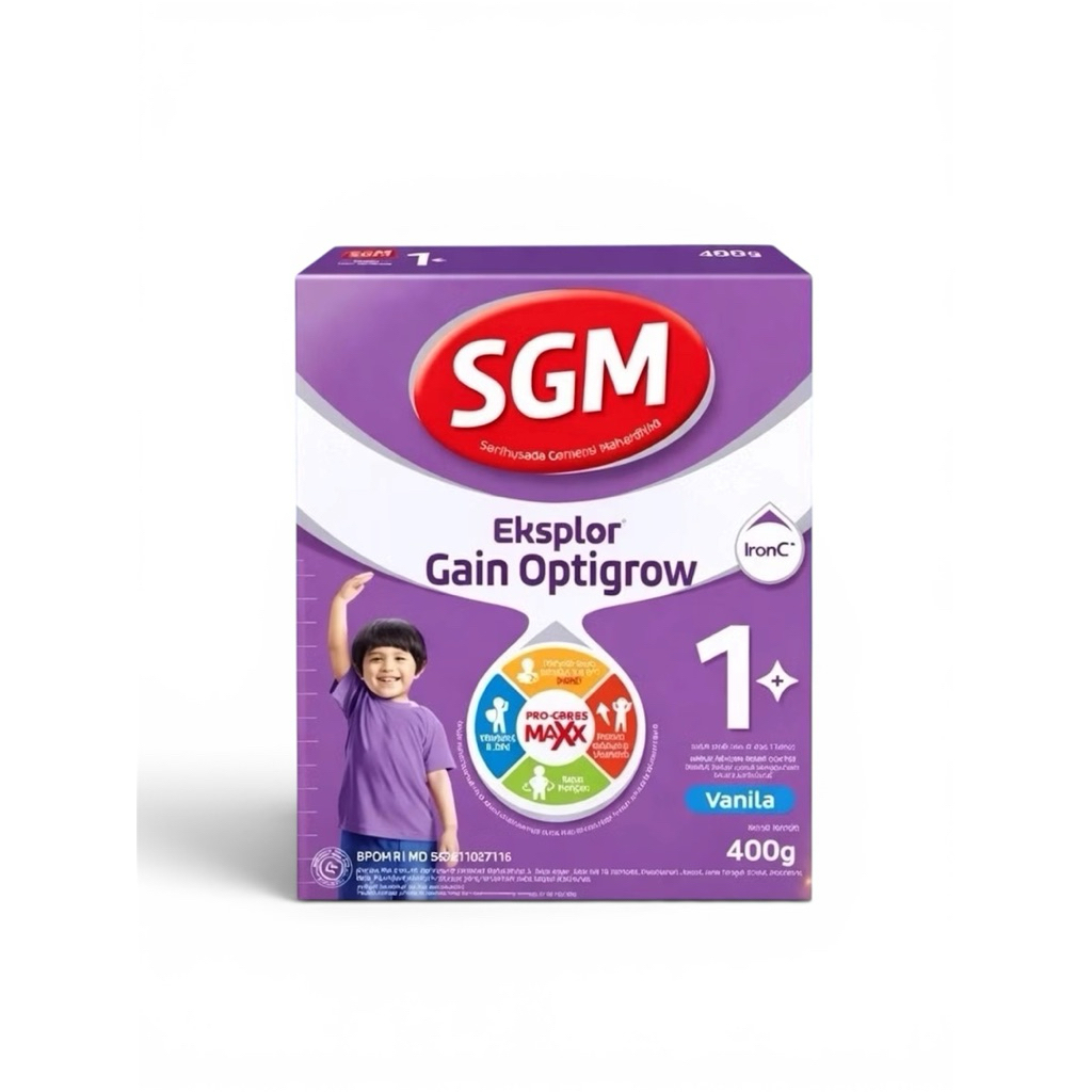 SGM Eksplor gain optigrow 1+ 400Gram susu formula Anak