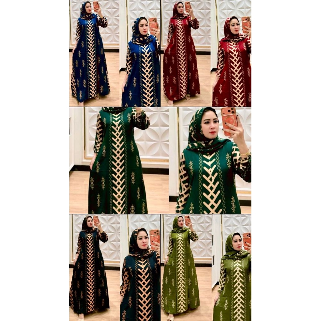DASTER TWILL SET HIJAB PADI /GERIMIS /BUSUI /COD /CASHBACK
