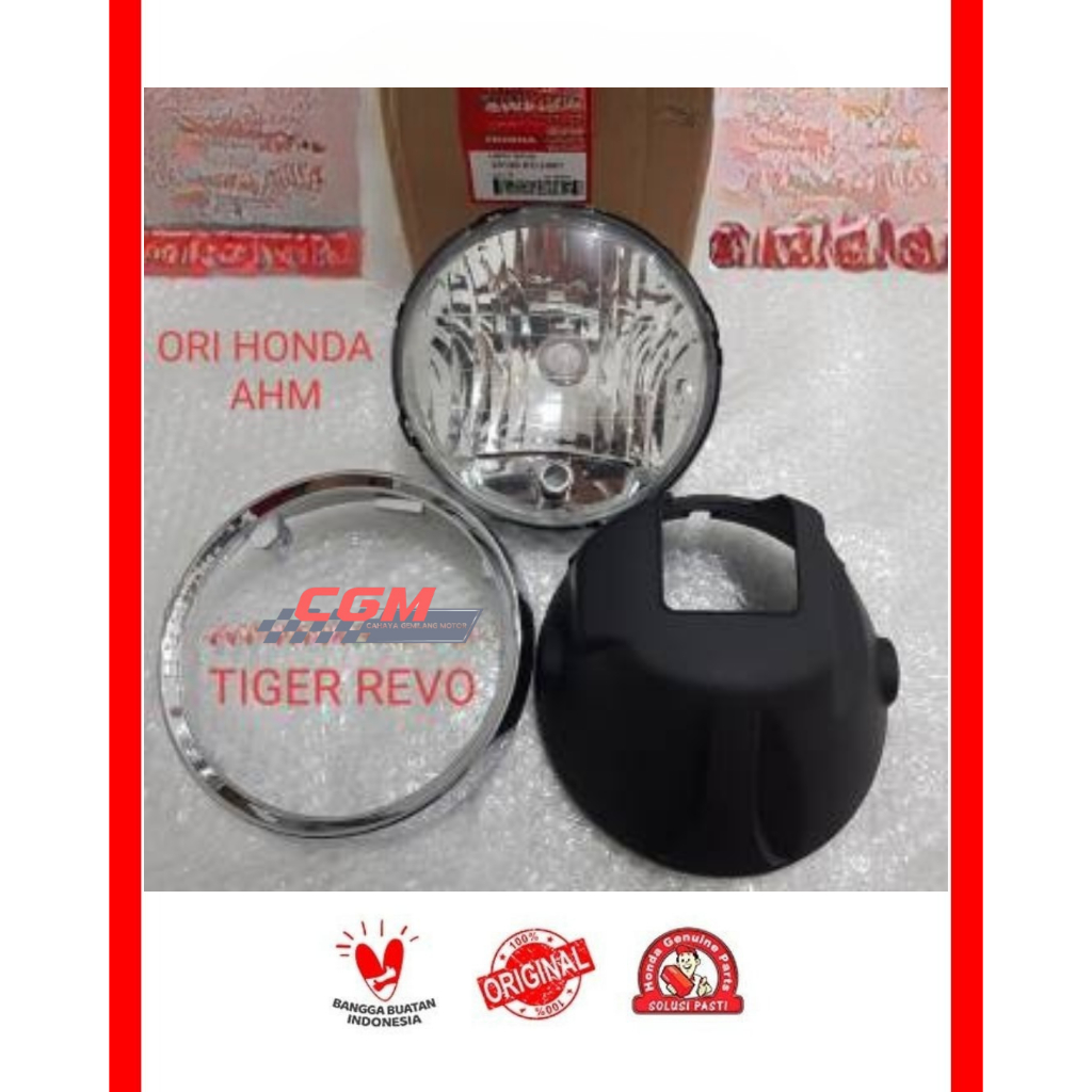 Batok lampu cover lampu reflektor lampu depan tiger barong tiger revo  ori Honda AHM