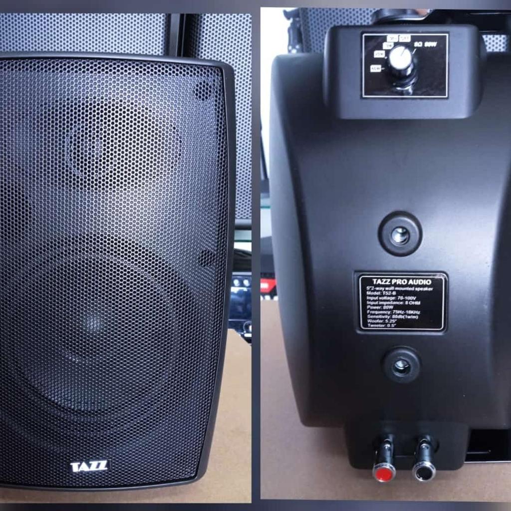 [ Sepasang 1 Set 2 Box ] SPEAKER PASIF DINDING TAZZ PRO AUDIO WALL X-SYS T52B 5INCH 5,5in 5,5 inchi 