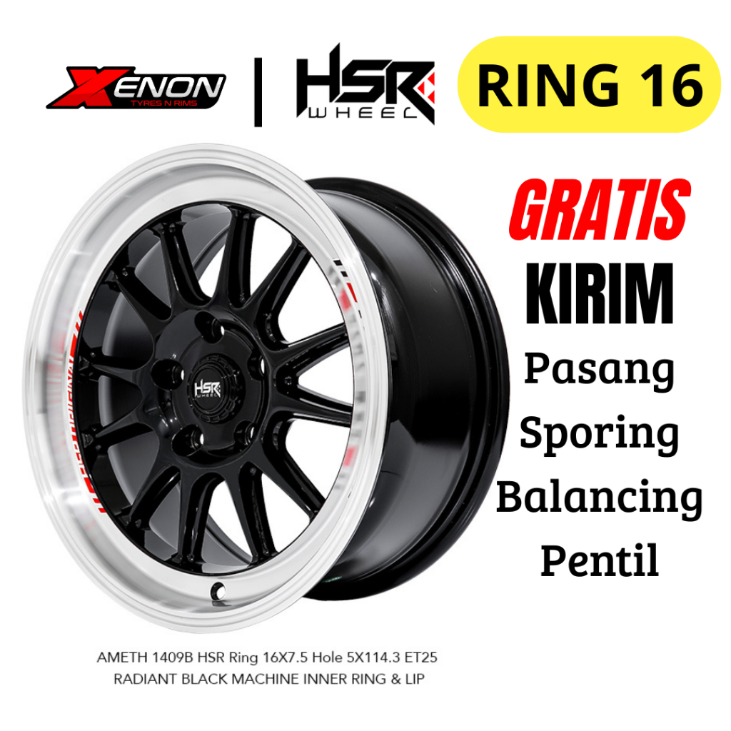 VELG HSR AMET RING 16 MODEL ENKEI BISA INNOVA RUSH TERIOS ERTIGA DAN LAINYA VELG HSR toko velg