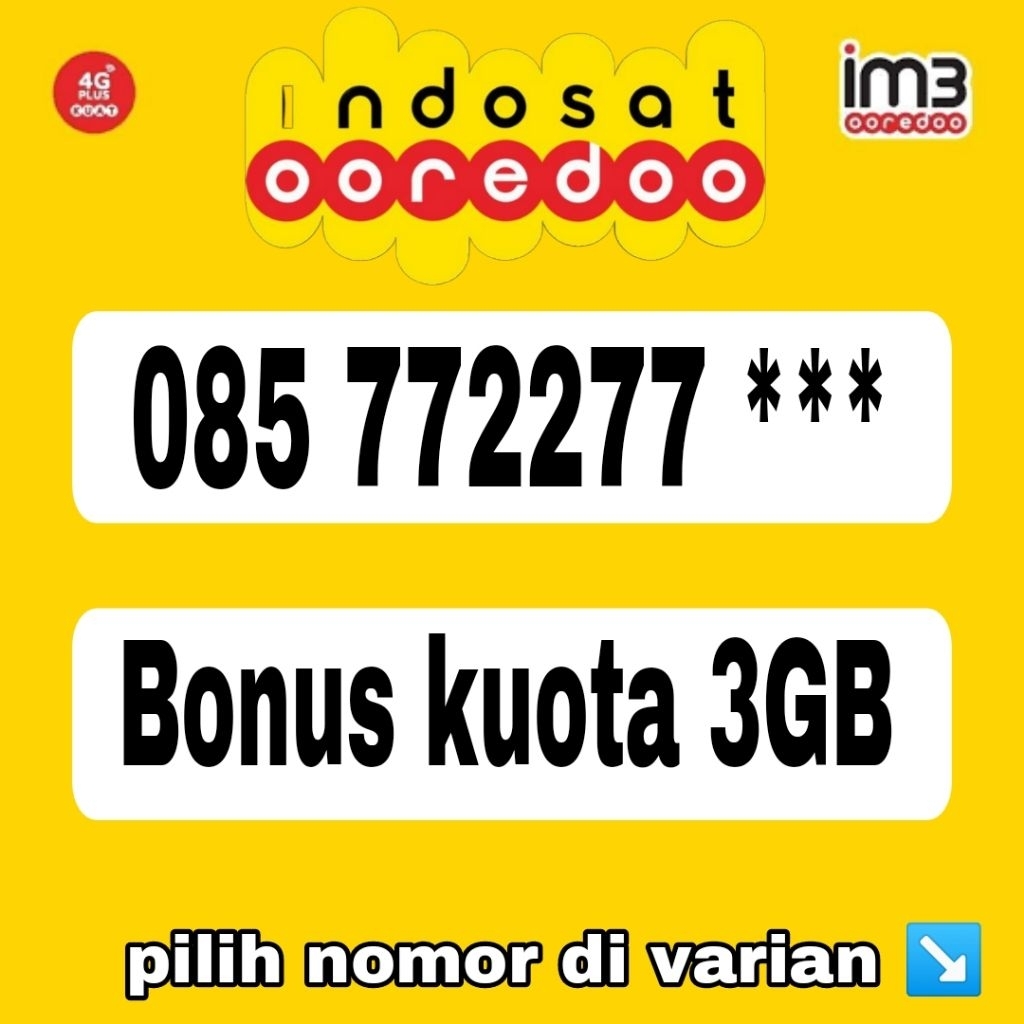 nomor cantik kartu perdana Indosat 0857 1111 ****