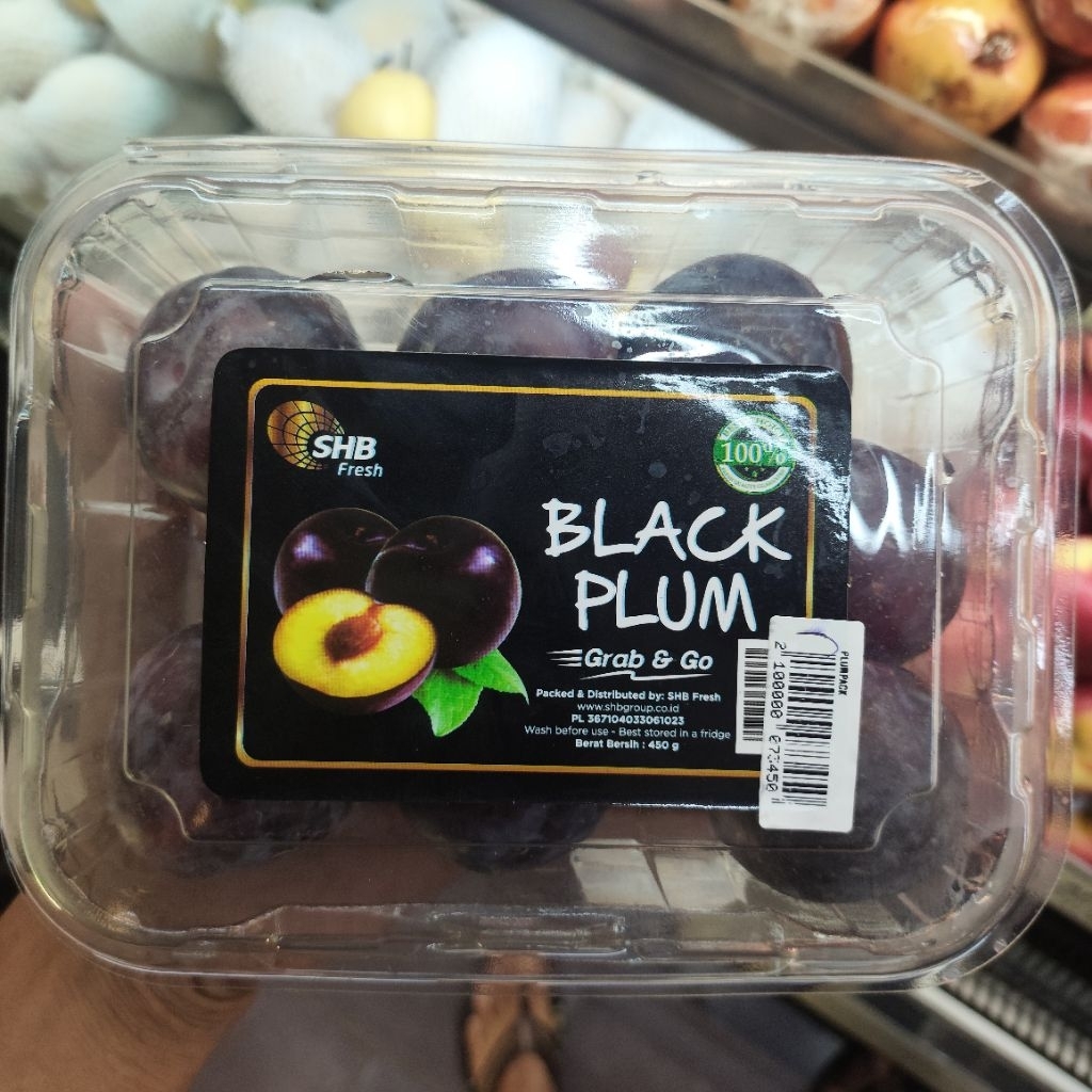 Plum black SHB fresh - black plum grab & go spesial pack 450gram