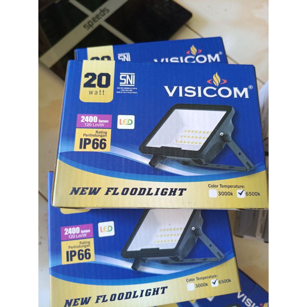 LED FLOODLIGHT VISICOM 20WATT CAHAYA PUTIH TEMBAK