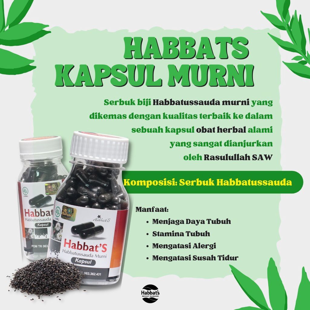Habbats Serbuk Kapsul | Habbatusauda Serbuk | Habbatusauda.