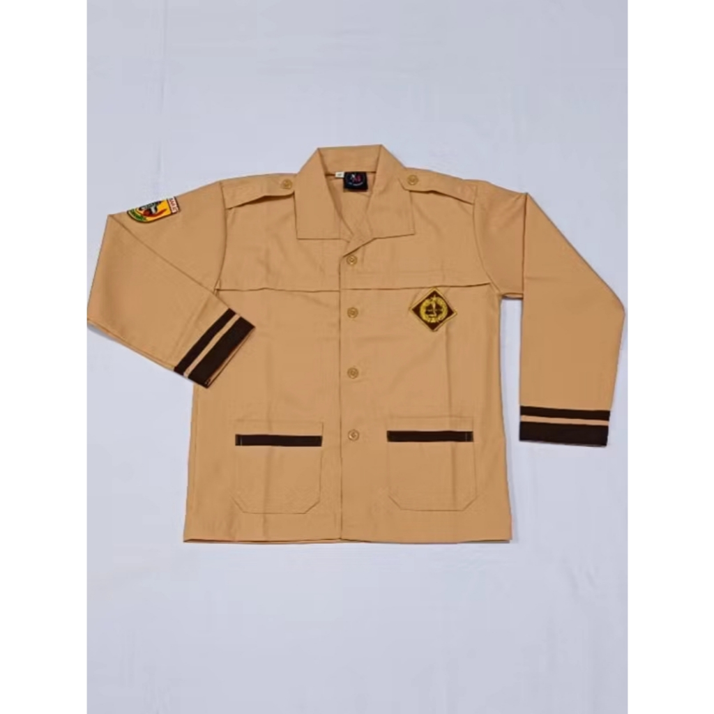 baju pramuka lengan panjang sd