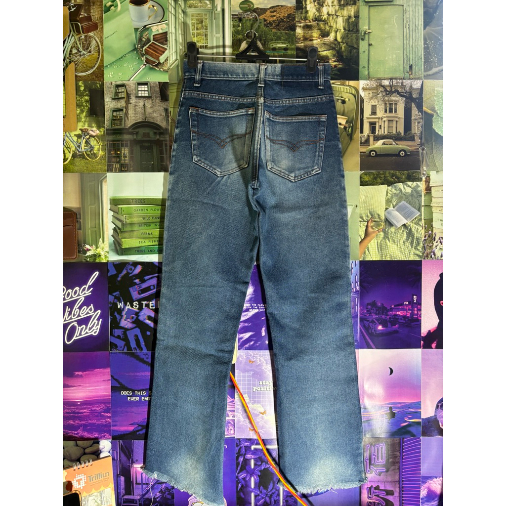 Lea Big Guy Orange Tab Ripped Jeans Size 27 Preloved