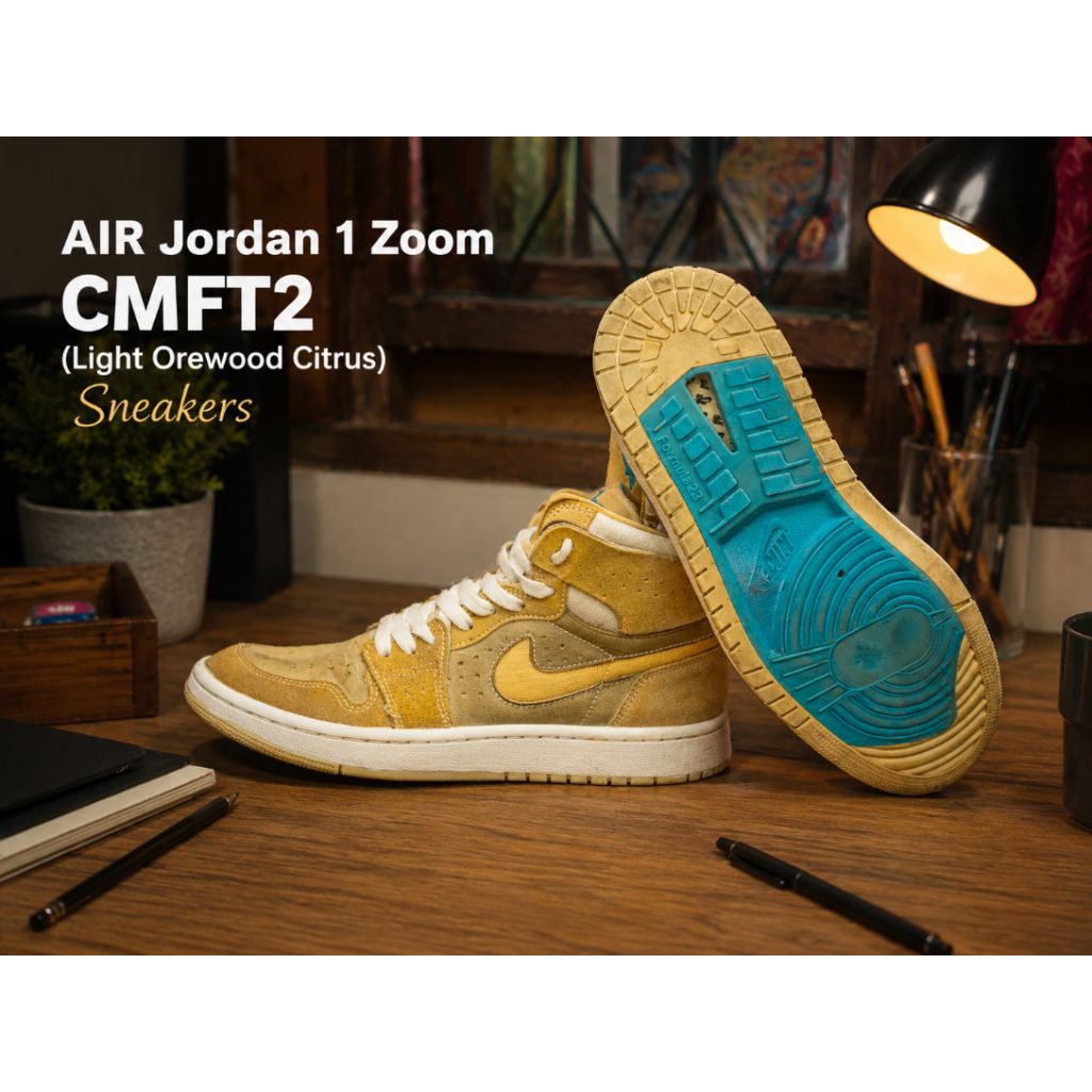 AIR Jordan 1 Zoom CMFT2 (Light Orewood Citrus) Sneakers second size 42,5