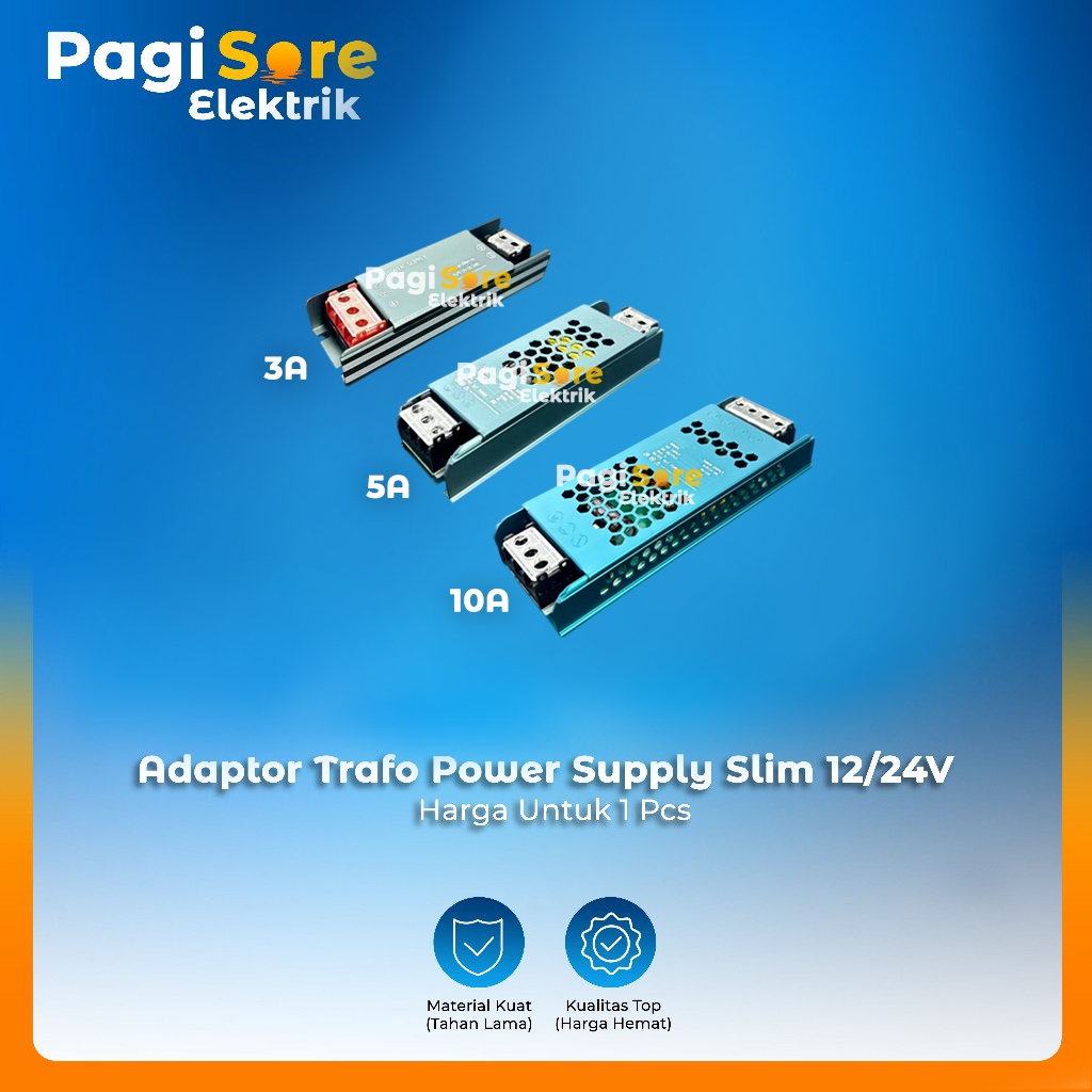 Adaptor Trafo Power Supply Slim 12V 24V 3A 5A 10A 12 Volt 3/5/10 A