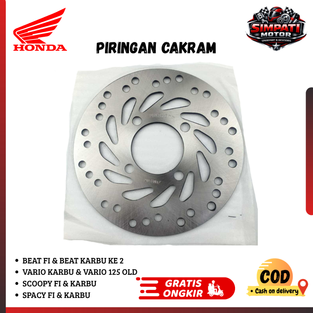 Piringan Cakram Beat - Piringan Cakram Vario Fi KVY - KVB Original Simpati Part Motor
